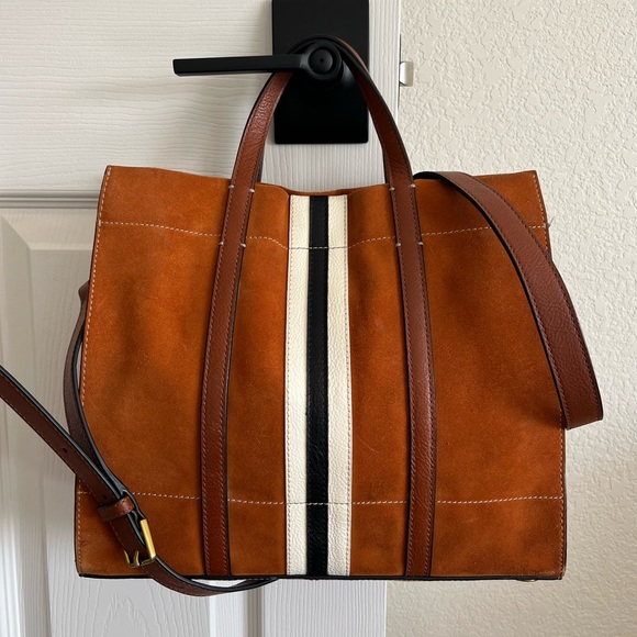 Fossil Carmen Shopper Suede Stripe Tote - Picture 1 of 16